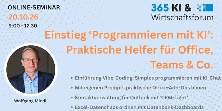 Einstieg ‘Programmieren mit KI’: Praktische Office-Helfer selbstgemacht